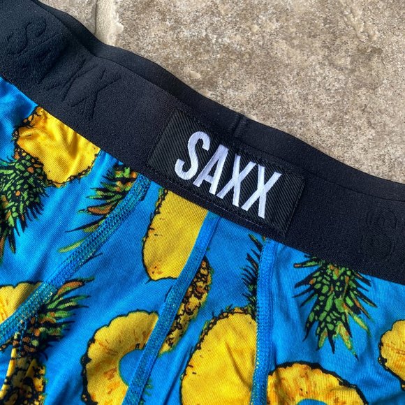 Saxx Men's Boxer Briefs (Relaxed Fit) -- Pineapple Design - Picture 1 of 7